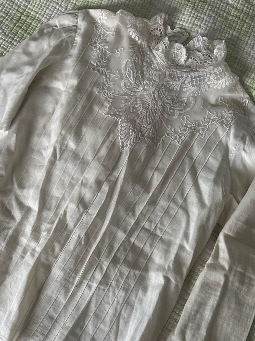 Victorian style 80s blouse